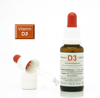 Vitamin D3 - 1.000 I.E. - Sonnenvitamin